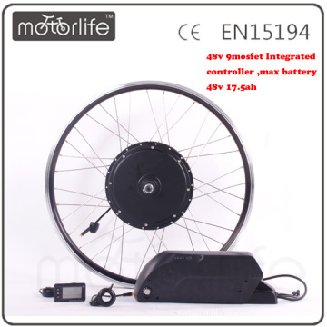 MOTORLIFE / OEM marca 2015 VENDA QUENTE CE passar 48 V 1000 w kit de conversão triciclo, bateria 48 v 17.5ah max
